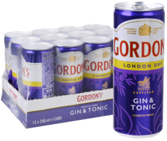 12-Pack Gordon's Gin & Tonic 6,4% Vol. 250ml