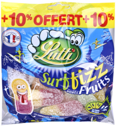 2 zakken Lutti Surffizz Fruit Plus 110g