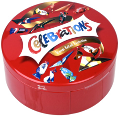 2 blikken Celebrations Chocolademix Blik 165g