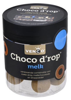 2 potten Venco Choco D'rop Melk 146g