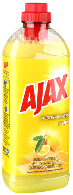 2 flessen Ajax Allesreiniger Lemon 1L